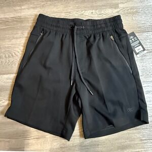 LEG3ND Men Athletic Fit Black Shorts MK325 Size S 7 Inch Inseam Zippers